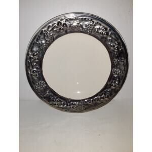 Homer Laughlin Tea Saucer Eggshell‎ Theme With a Silver Edging Made in the USA